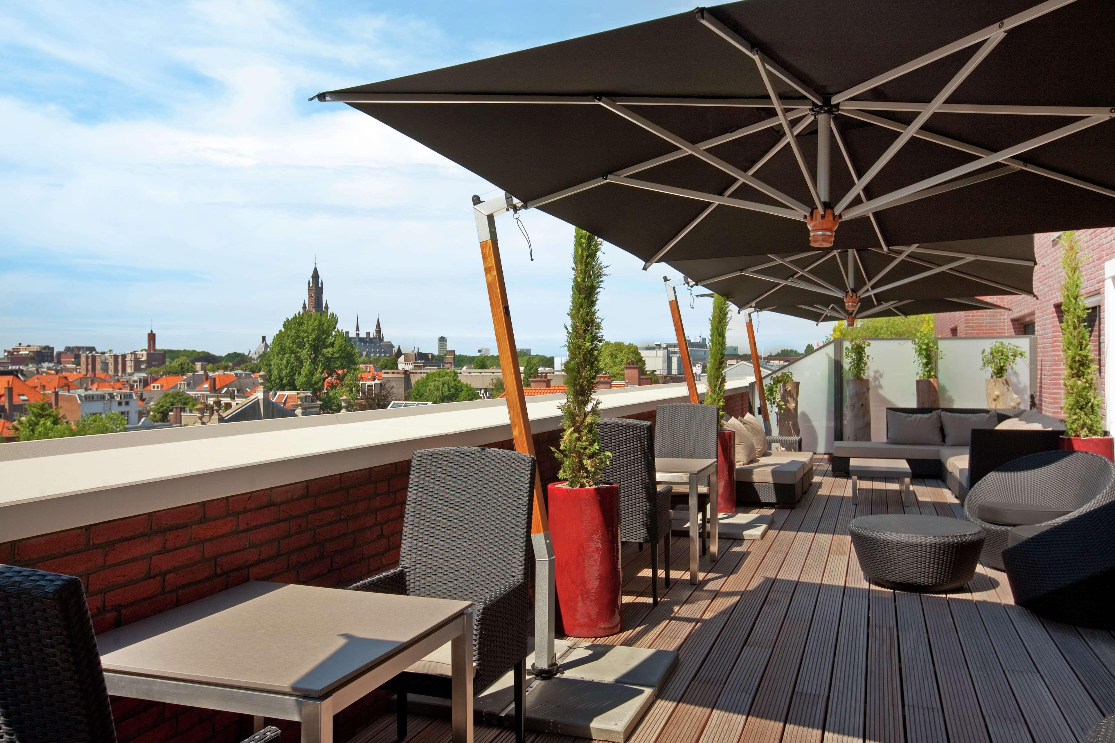 海牙希尔顿酒店 外观 照片 The rooftop terrace